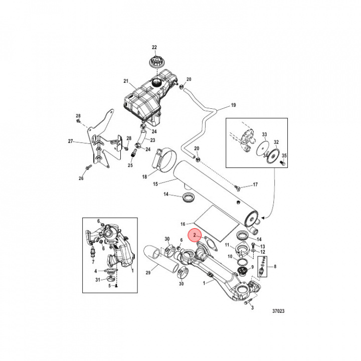 Packning Insugsrör Mercruiser (881620001)