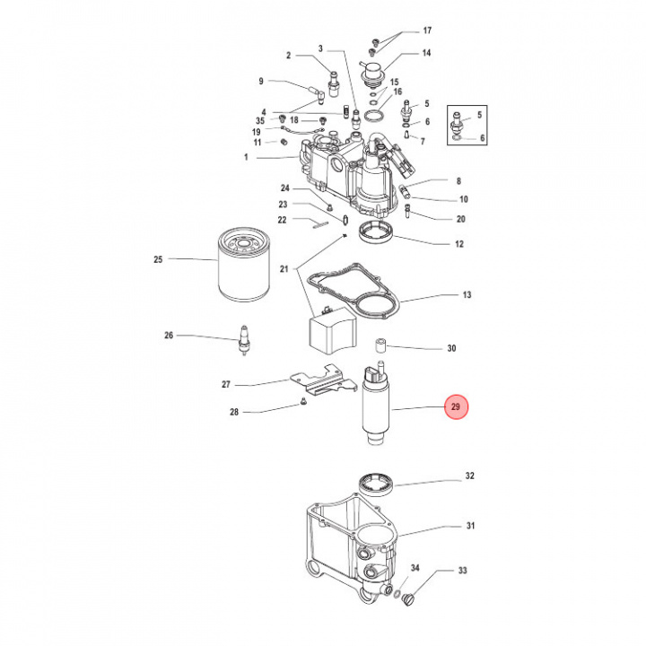 Bränslepump Högtryck Mercury 150-250 hk (881705T1)