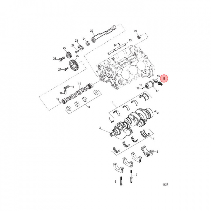 Oljetrycksensor Mercruiser (881879T11)