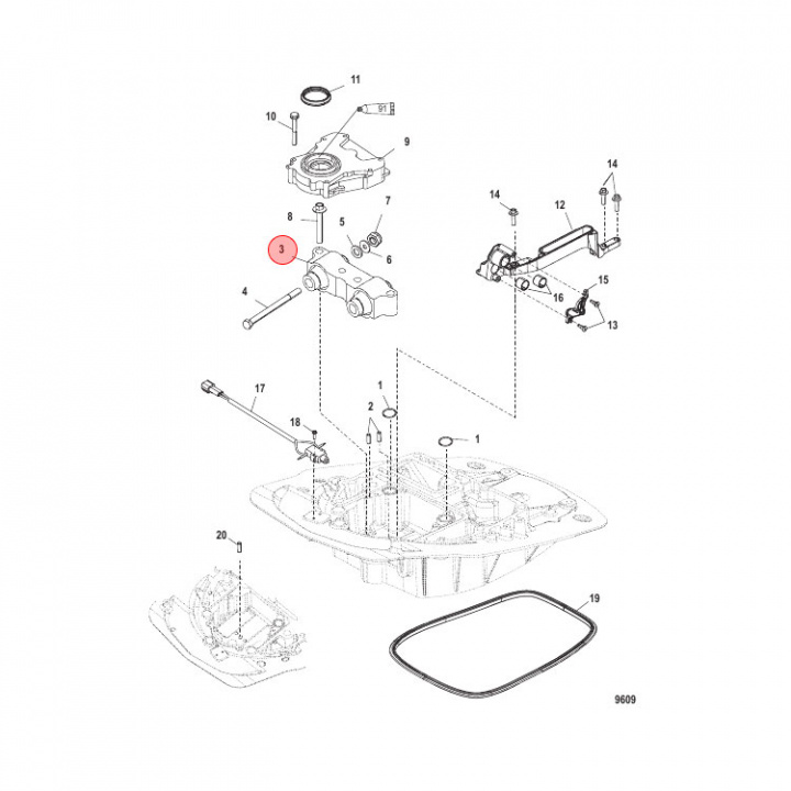 Fäste Mercury 75-115 hk (881900T03)