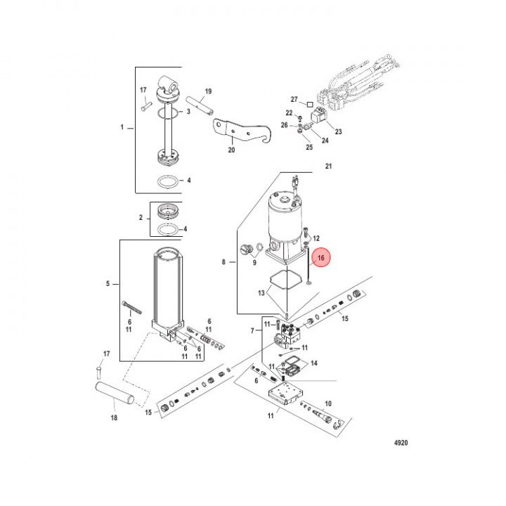 Jordkabel Mercury 30-125 hk (88238A18)