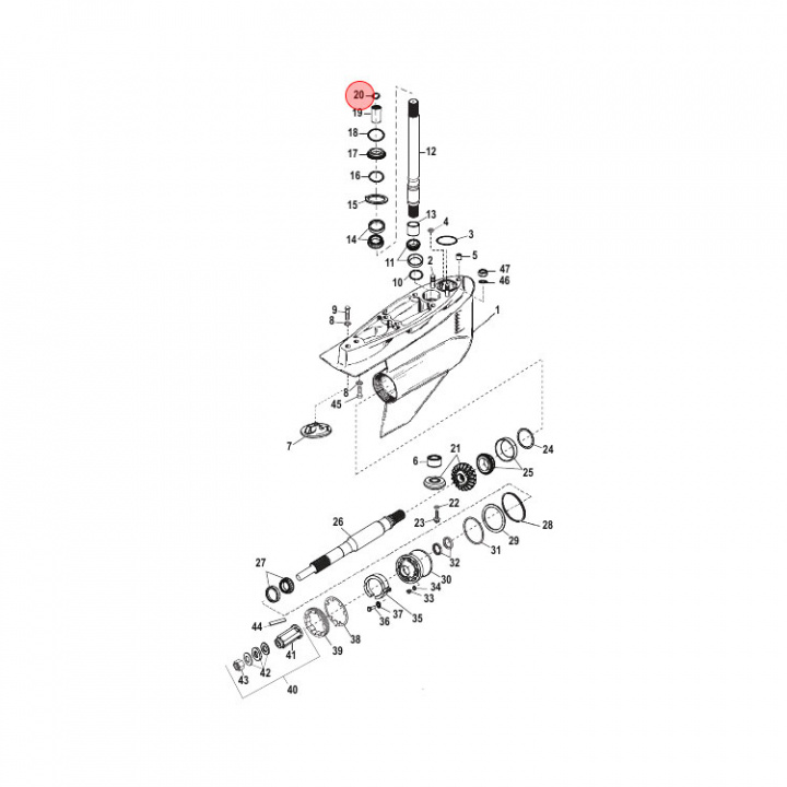 Låsring Mercruiser Bravo (88242)