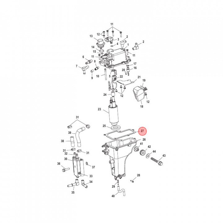 Packning Bränslepump Mercury 30-60 hk (883213)