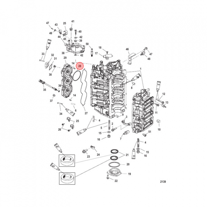 O-Ring Topplock Mercury/Mariner 200-300 hk (884391)