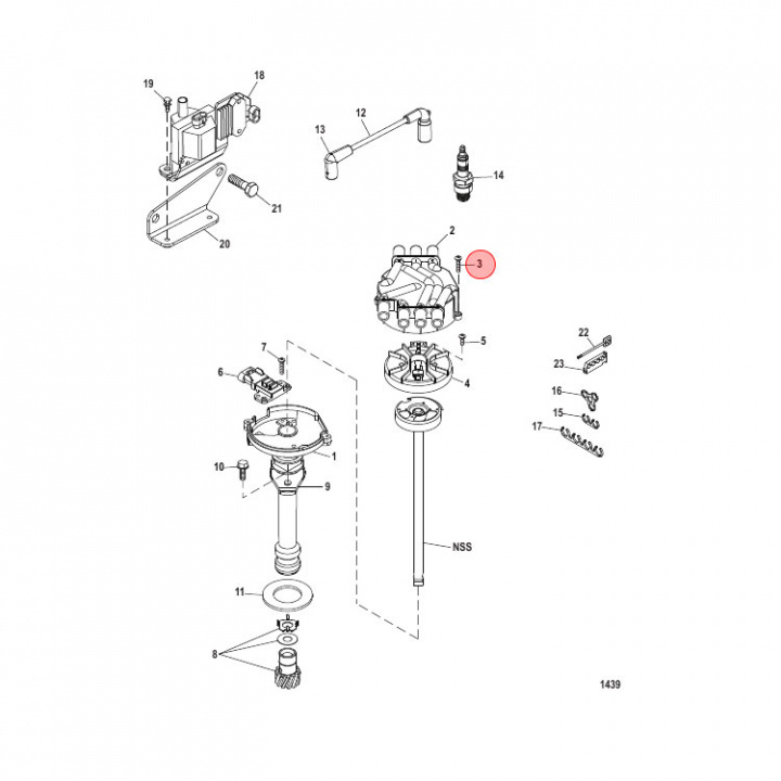 Skruv Mercruiser Alpha/Bravo (884786)