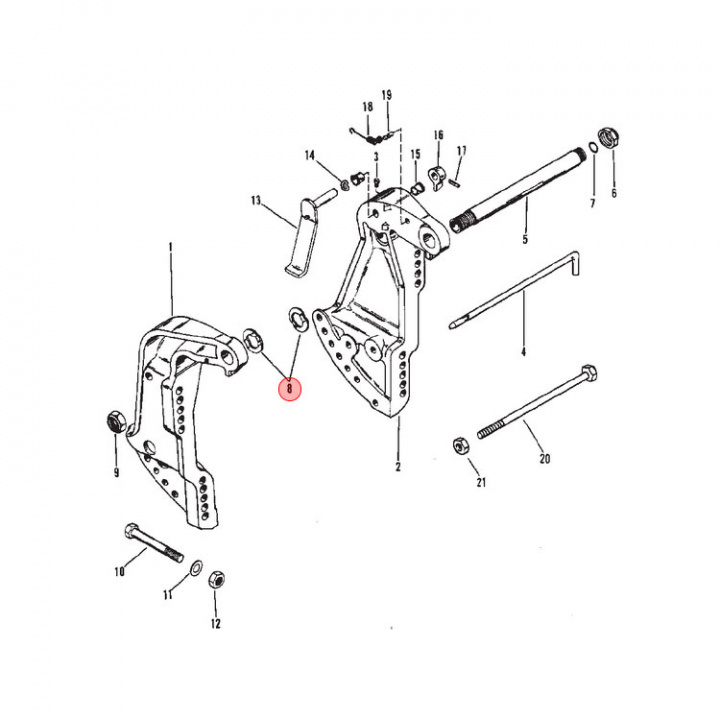 Vågbricka Mercury/Mariner 35-300 hk 2-pack (88750)