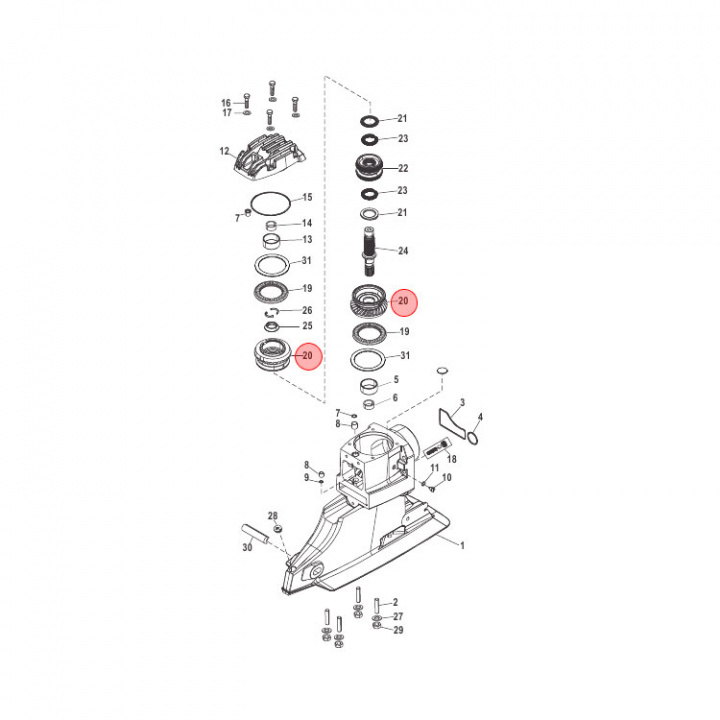 Drevsats Mercruiser Bravo (887906A1)