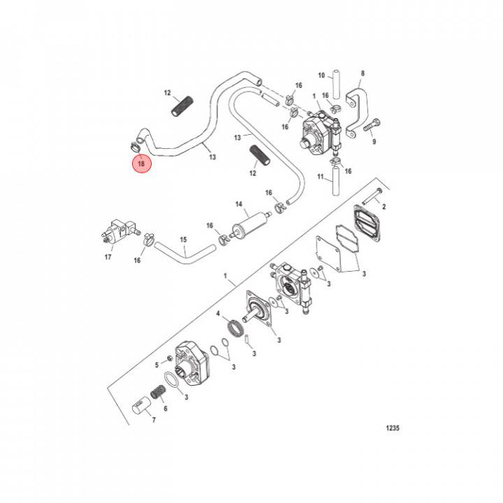 Klamma Mercury 8-90 hk 5-pack (888441)