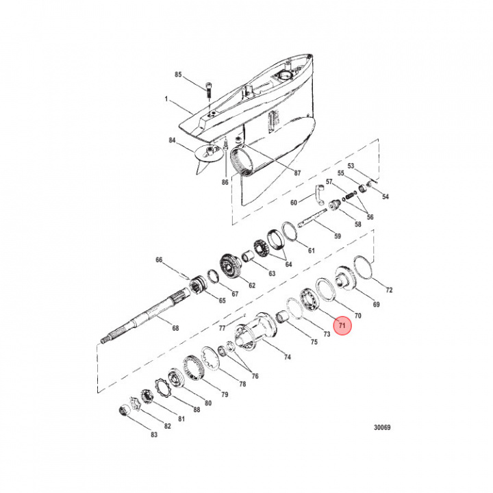 Lager Drev Mercury/Mercruiser (88957T)