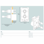 JoystickPanel Dubbel, Grå Med Adapterplatta (Ersätter 8902B) JoystickPanel Dubbel, Grå Med Adapterplatta (Ersätter 8902B)