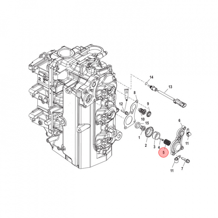 Fjäder Mercury 75-125 hk 3-Cyl (892321)