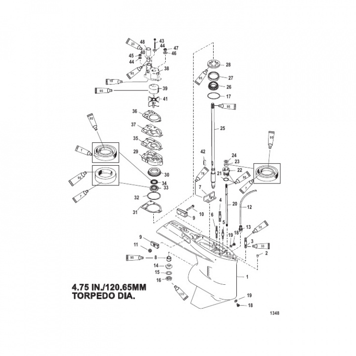 Tätningssats Mercury 115-200 hk (89238A2)