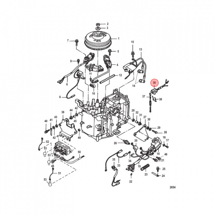 Stoppbrytare Mercury 8-20 hk (892395A01)