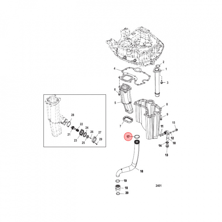 O-Ring Mercury 135-400 hk (892445)