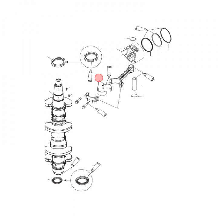 Vevstakslager Brun Mercury 30-60 hk (893630)