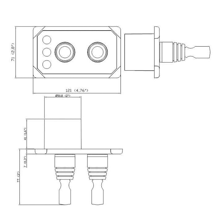 Dubbeljoystick Panel 12/24V Grå
