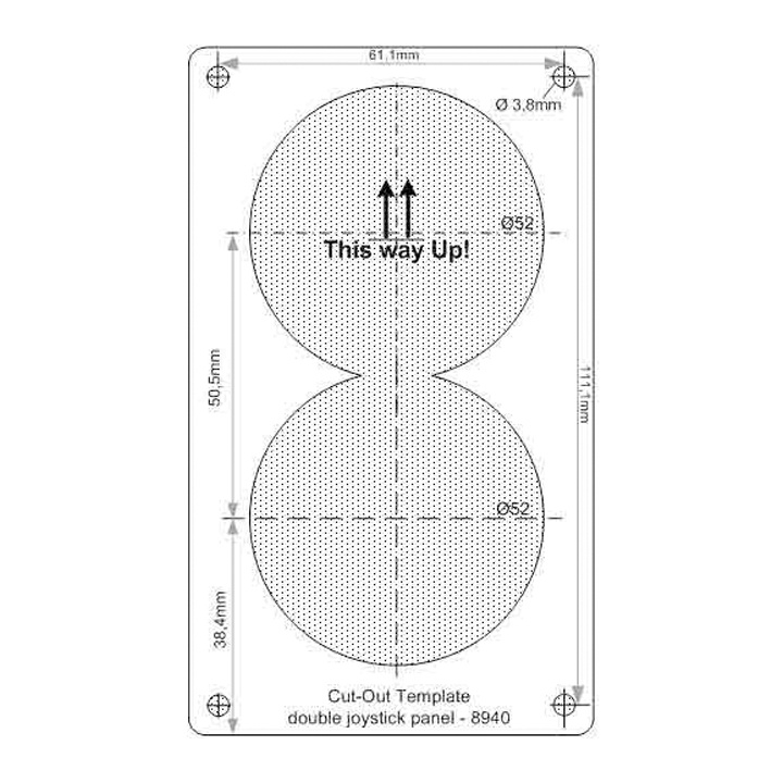 Dubbeljoystick Panel 12/24V Svart