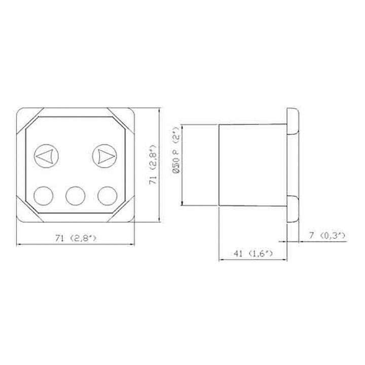 Touchpanel Fyrkantig 12/24V