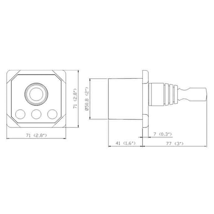 Joystickpanel  12/24V Vattentät Grå 