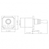 Joystickpanel 12/24V Vattentät Grå Joystickpanel 12/24V Vattentät Grå