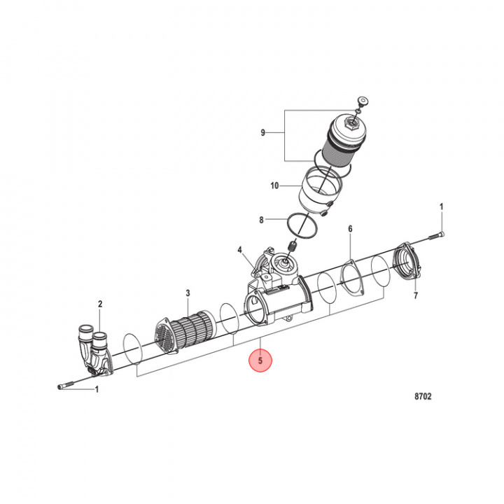 O-Ring Heat Exchanger Mercruiser CMD (896332077)