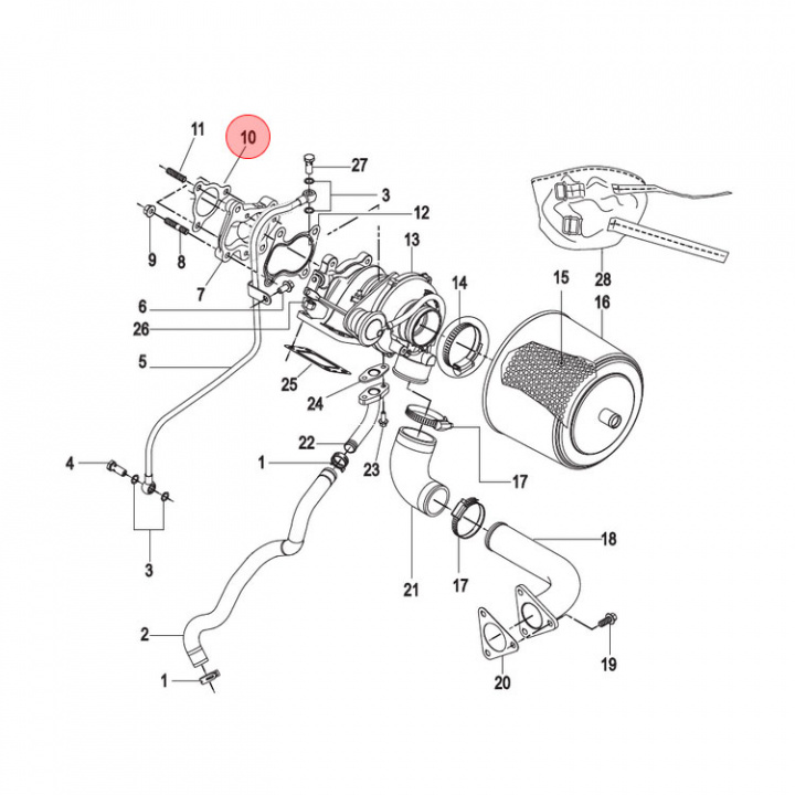 Packning Turbo Mercruiser CMD (898101722)