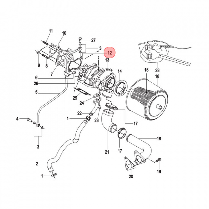 Packning Turbo Mercruiser CMD (898101723)