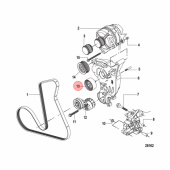 Löphjul Alternator Mercruiser CMD (898101733) Löphjul Alternator Mercruiser CMD (898101733)