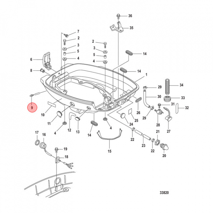 Vattennippel Mercury 8-20 hk (898101961)