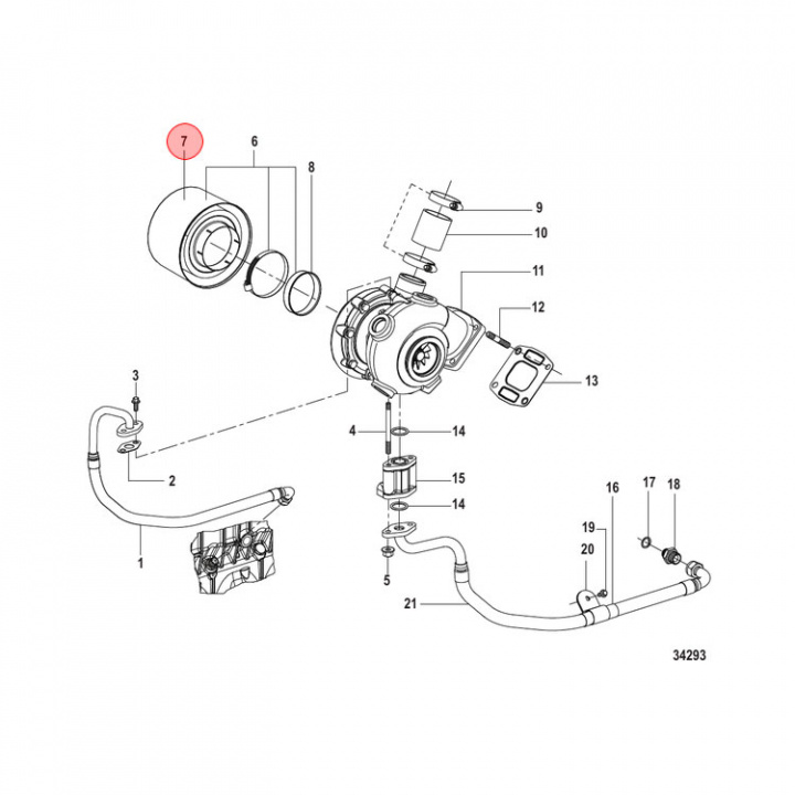 Luftfilterinsats Mercruiser L6 (898272048)