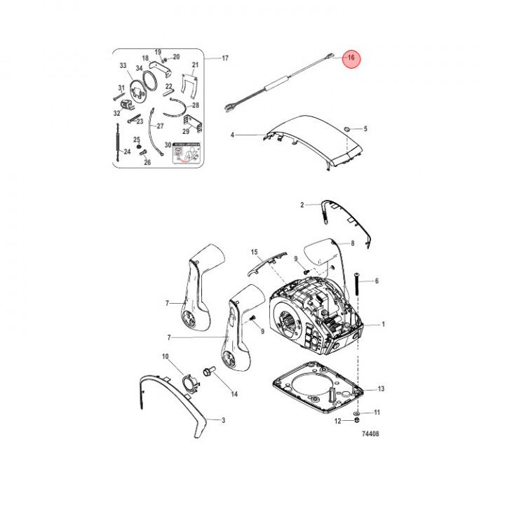 Lanyard Diode Kit – Dual Engine (898289A72)
