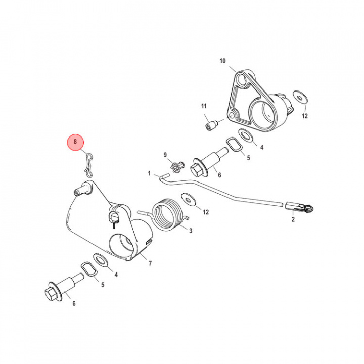 Låsclip Reglagekabel Mercury 30-300 hk 2-pack (8M0001157)