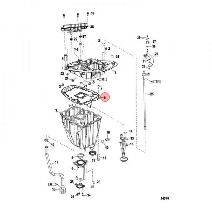 Packning Adapterplatta Mercury 75-115 hk (8M0005405)