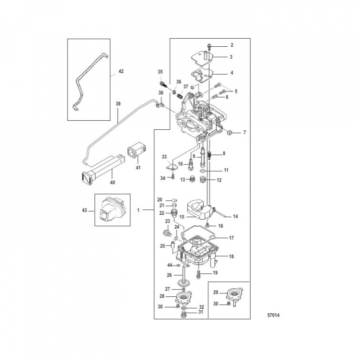  Reparationssats Förgasare Mercury 8-9.9 hk (8M0044576)