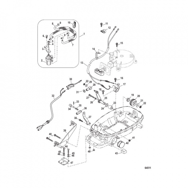 Anpassad Ombyggnadssats För Fjärreglage 4-6 hk (8M0062241)