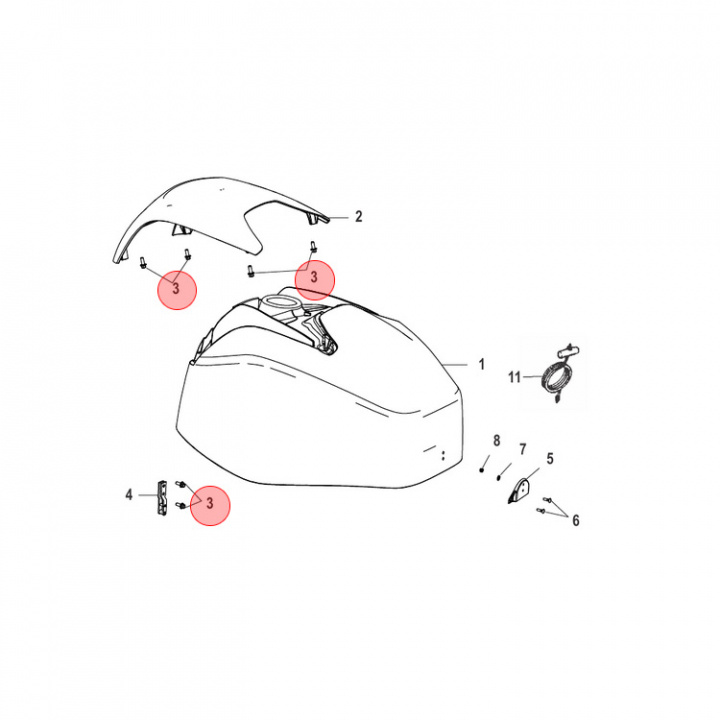 Skruv M6 Mercury/Mercruiser 2-pack (8M0103805)