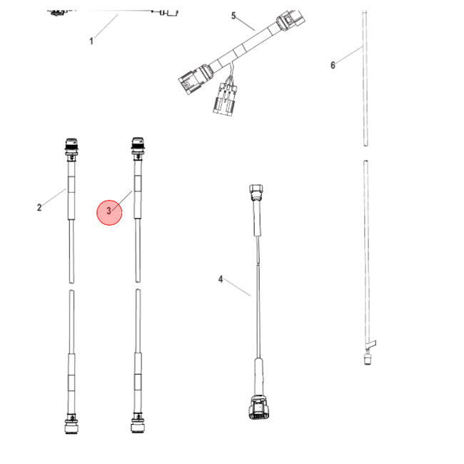 Datakabel, 14 pin, 30 fot (8M0146747 Motor till styrplats ”Low Loss”)