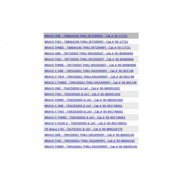 Servicesats 100h Mercruiser Bravo Two/Three (8M0147057)