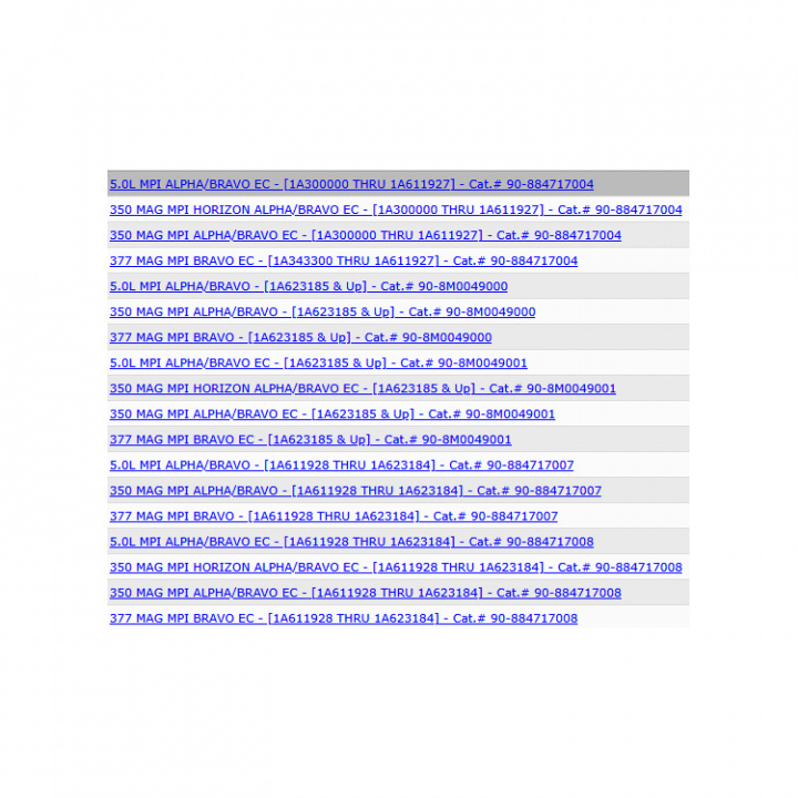 Servicesats 300h Mercruiser 5/5.7L MPI (8M0147068) 