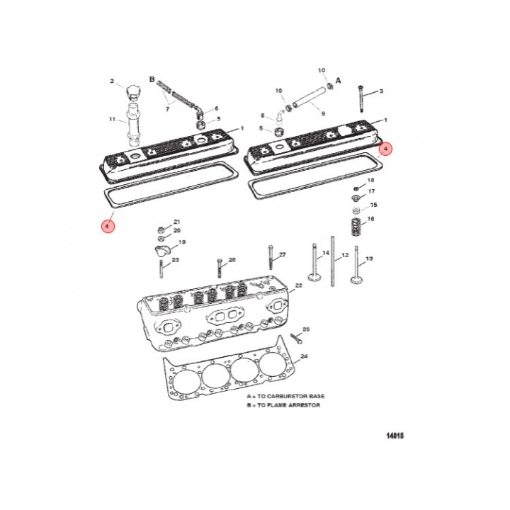 Ventilkåpspackning Mercruiser (8M0150306)