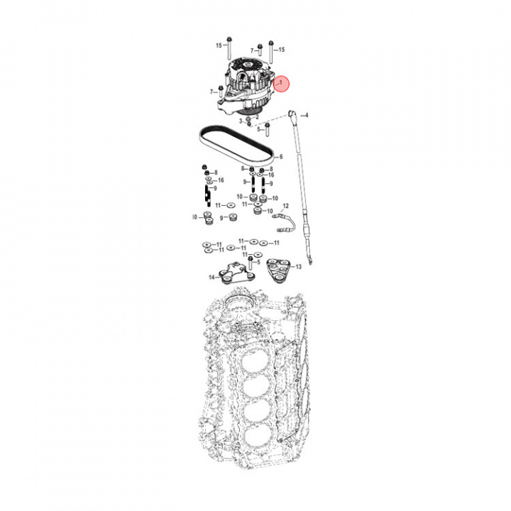 Upgrade Kit Alternator 150-300 hk (8M0176702)