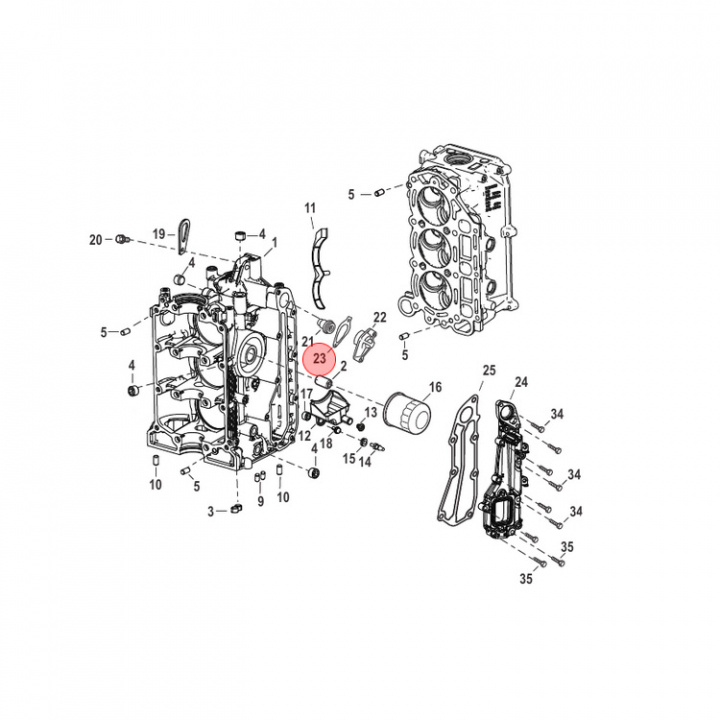 Termostatpackning Mercury 4-30 hk (8M0214960)