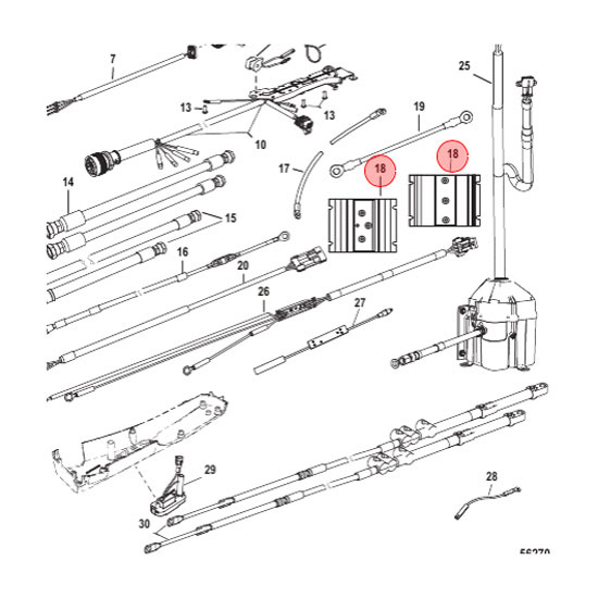 Batteriisolator För Motorer Med Generator (8M6005583)