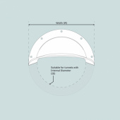 Kåpa Tunnelkit SX80/SX100 125 mm 2-pack Kåpa Tunnelkit SX80/SX100 125 mm 2-pack