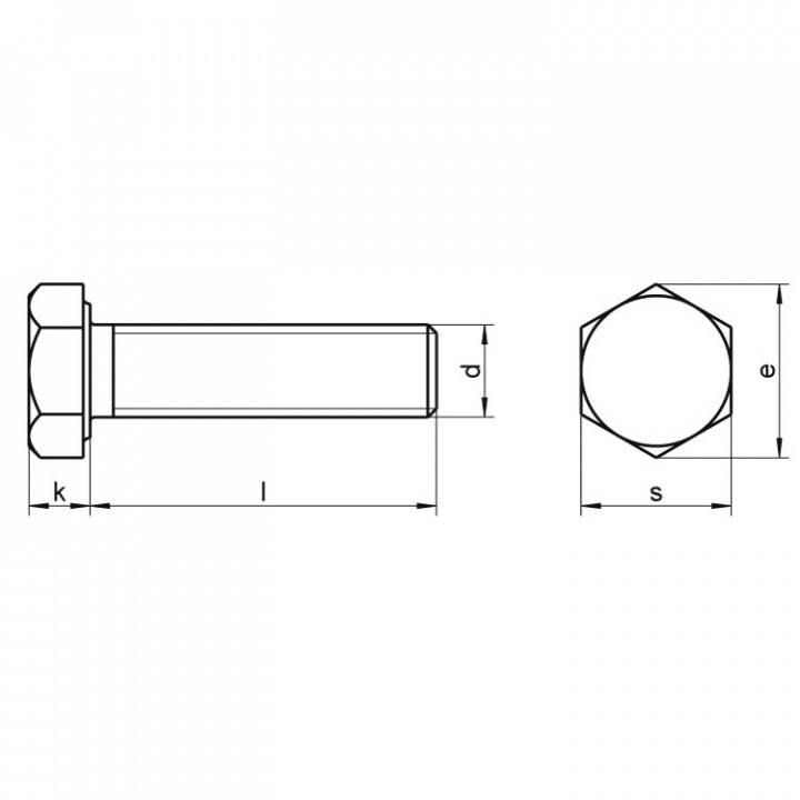 Sexkant maskinskruv A4 Bulk