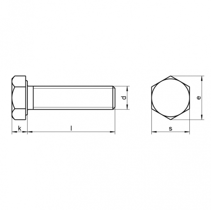 Sexkant Maskinskruv A4 Rostfri