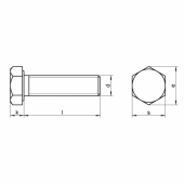 Sexkant Maskinskruv A4 Rostfri Sexkant Maskinskruv A4 Rostfri
