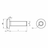 Kullrig Maskinskruv Torx A4 Rostfri Kullrig Maskinskruv Torx A4 Rostfri
