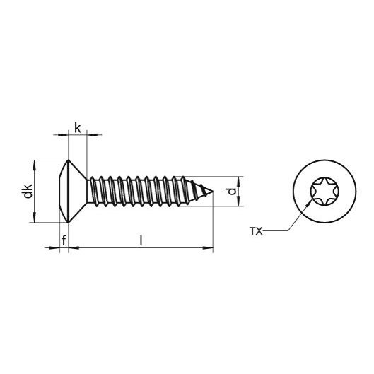 Skruv KFTS Torx A4 Rostfri
