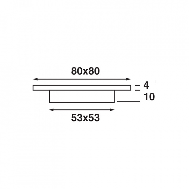 Square 80 Downlight SMD LED Mattkrom